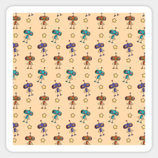 cute robot pattern Sticker